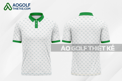 Mẫu áo chơi golf CLB Bến Tre màu trắng thiết kế GF10