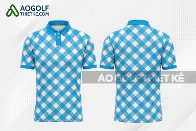 Mẫu áo đấu golf CLB Điện Biên màu xanh da trời thiết kế GF18