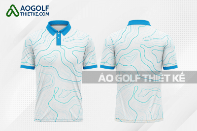 Mẫu áo golf có cổ CLB Bắc Ninh màu xanh da trời thiết kế GF16