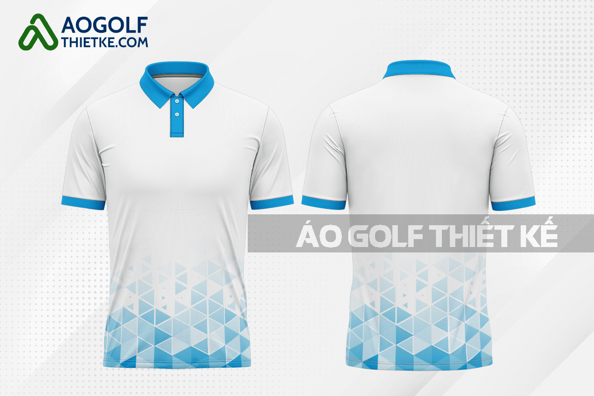 Mẫu áo polo golf CLB Bình Dương màu xanh nước biển thiết kế GF15