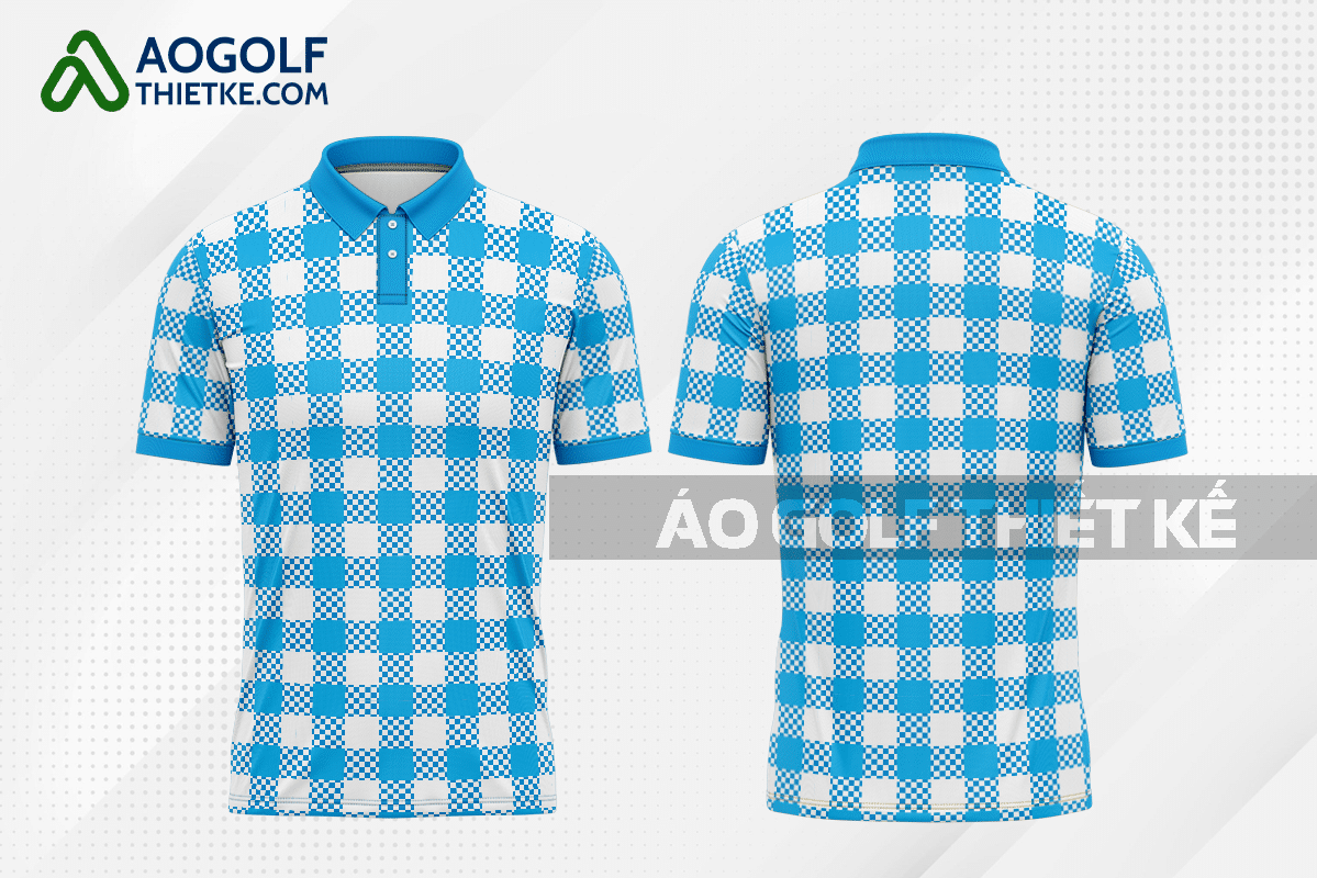 Mẫu đồng phục golf CLB Đắk Nông màu xanh da trời thiết kế GF19