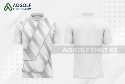Mẫu áo chơi golf CLB Hà Giang màu trắng thiết kế GF23