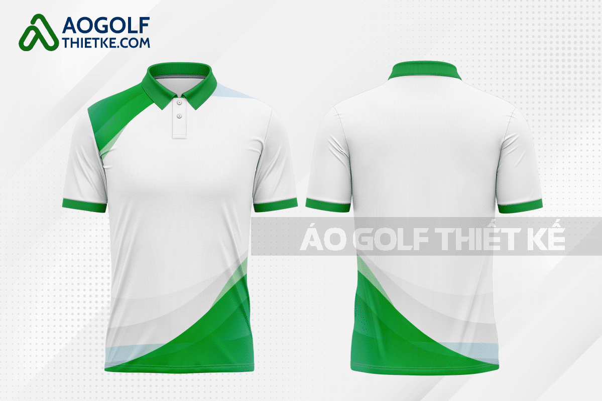 Mẫu áo chơi golf CLB Lào Cai màu xanh lá thiết kế GF38