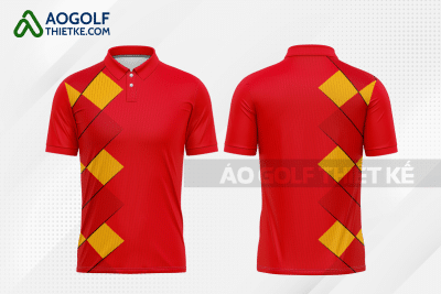 Mẫu áo chơi golf CLB quản trị khách sạn màu đỏ thiết kế GF83