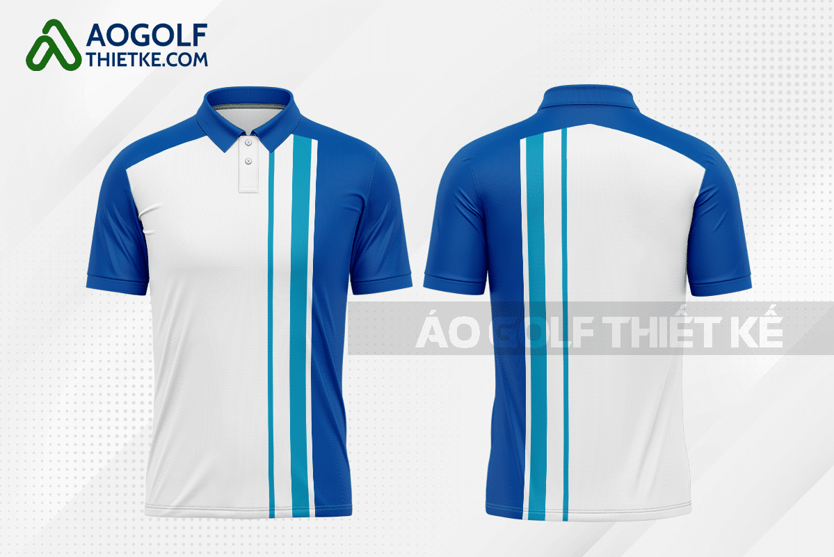 Mẫu áo đấu golf CLB Yên Bái màu xanh dương thiết kế GF64