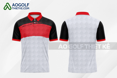 Mẫu áo đấu golf CLB truyền thông đa phương tiện màu đỏ thiết kế GF94