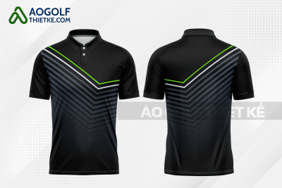 Mẫu áo giải golf CLB kỹ thuật xây dựng màu đen thiết kế GF76