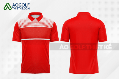 Mẫu áo golf CLB kinh tế xây dựng màu đỏ thiết kế GF77