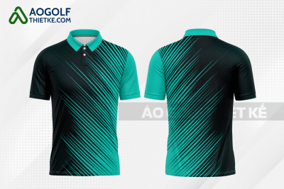 Mẫu áo golf có cổ CLB quản trị dịch vụ du lịch và lữ hành màu xanh ngọc thiết kế GF82