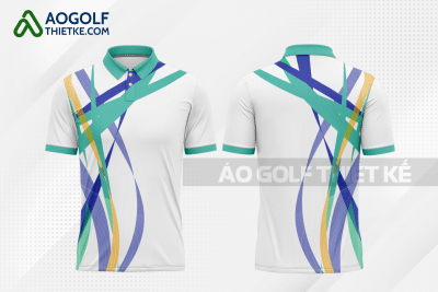 Mẫu áo golf nam CLB Long An màu xanh ngọc thiết kế GF40