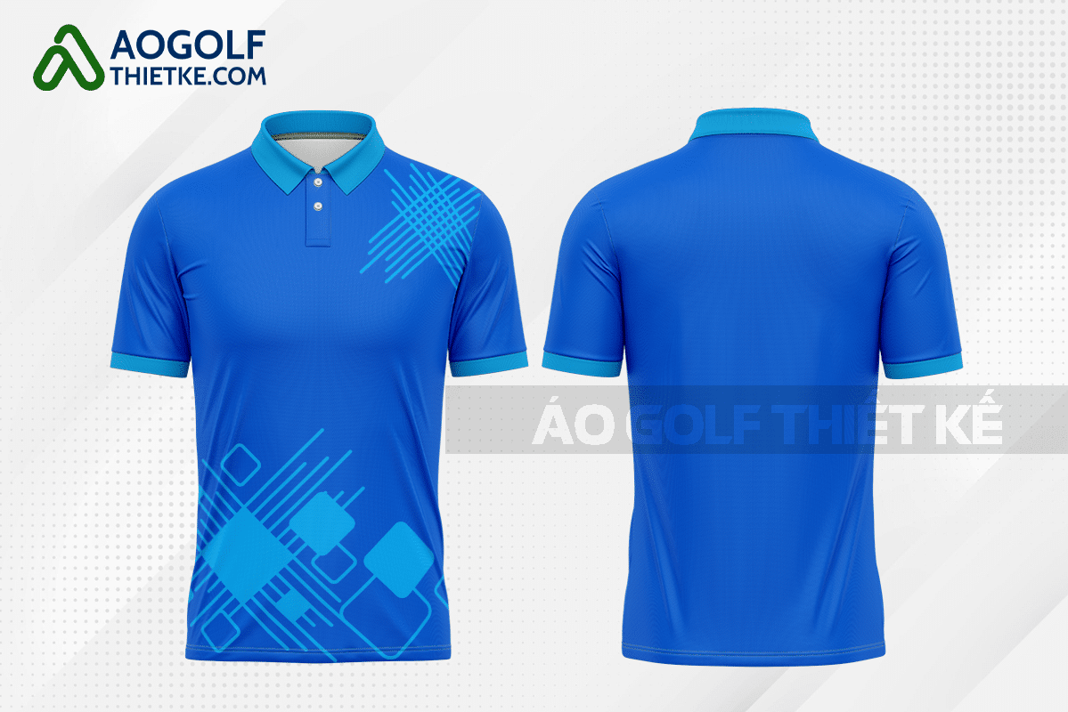 Mẫu áo golf nam CLB Thái Bình màu xanh biển thiết kế GF55