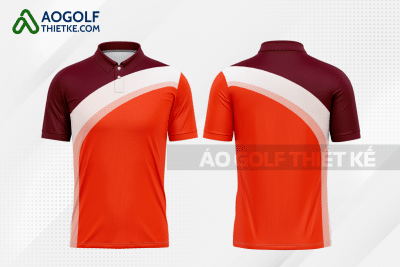 Mẫu áo thi đấu golf CLB Tiền Giang màu cam thiết kế GF59