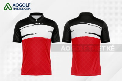 Mẫu áo thi đấu golf CLB quản trị nhân lực màu đỏ thiết kế GF89