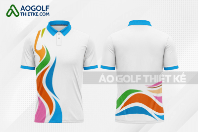 Mẫu đồng phục golf CLB Khánh Hòa màu xanh da trời thiết kế GF33