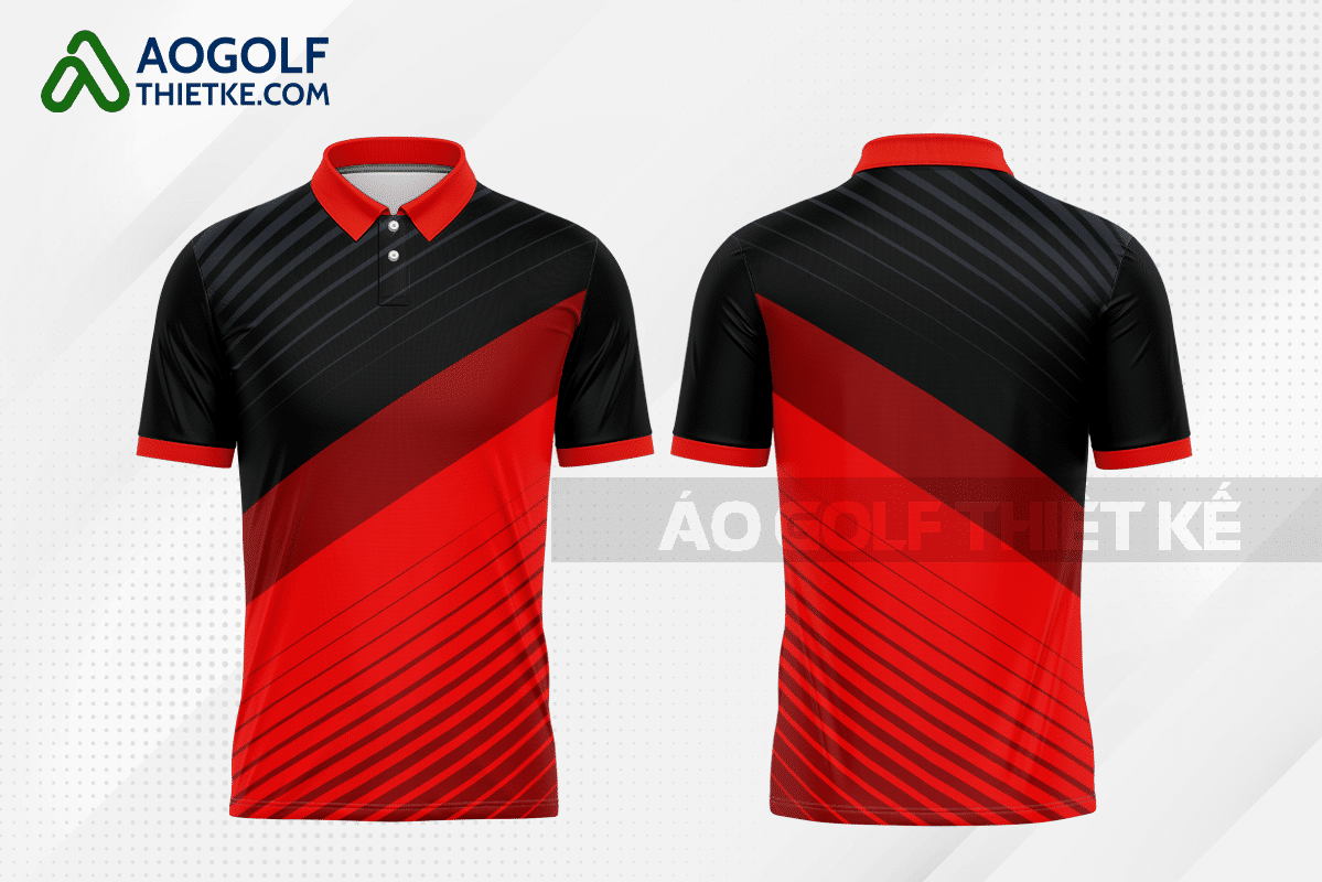 Mẫu đồng phục golf CLB Vĩnh Phúc màu đỏ thiết kế GF63