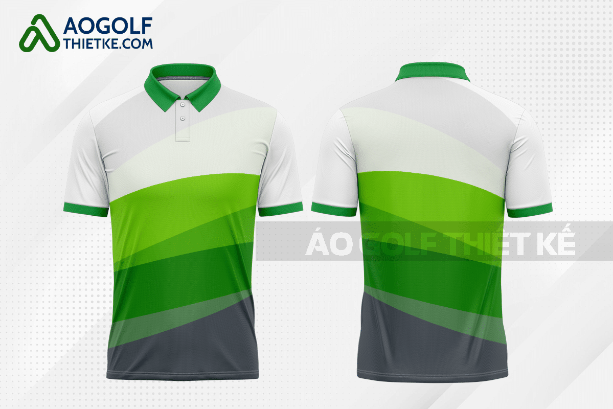 Mẫu trang phục thi đấu golf CLB Quảng Ninh màu xanh lá thiết kế GF50