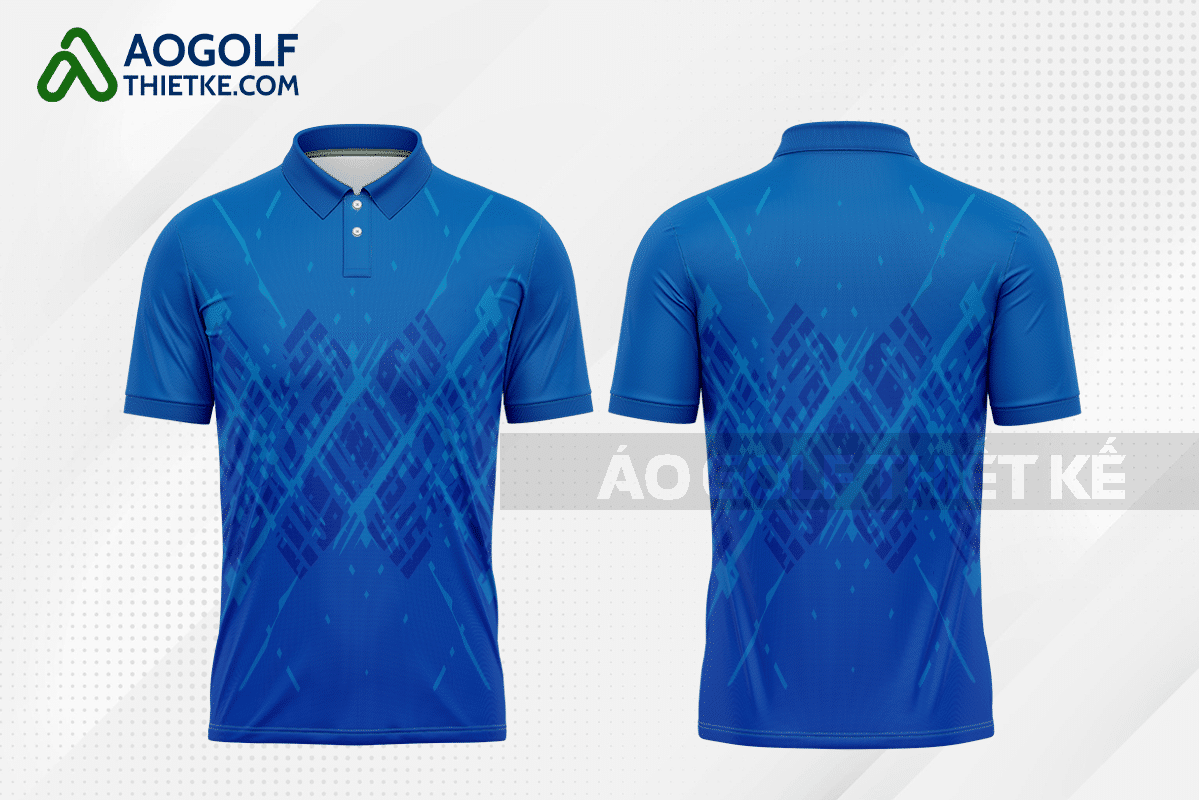 Mẫu trang phục thi đấu golf CLB công nghệ kỹ thuật công trình xây dựng màu xanh biển thiết kế GF80