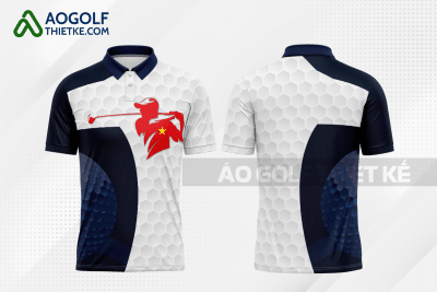 Mẫu áo đấu golf CLB quản lý văn hóa màu xanh tím than thiết kế GF124