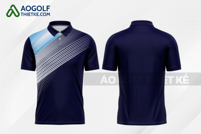 Mẫu áo giải golf CLB lịch sử học màu xanh tím than thiết kế GF121