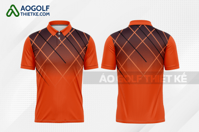 Mẫu áo polo golf CLB luật quốc tế màu màu cam thiết kế GF99