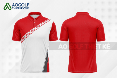 Mẫu áo thun golf CLB nghệ thuật - thẩm mỹ - đồ họa màu đỏ thiết kế GF126