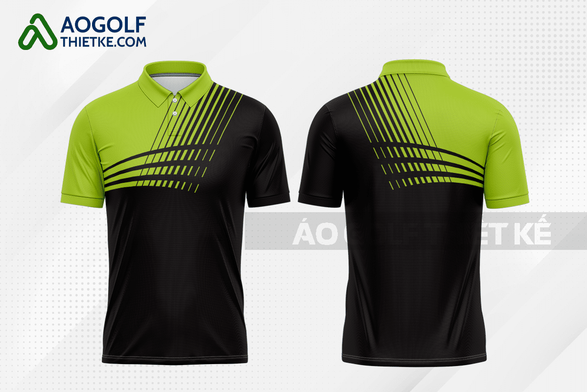 Mẫu đồng phục golf CLB ngôn ngữ Bồ Đào Nha – Bồ Đào Nha màu đen thiết kế GF108