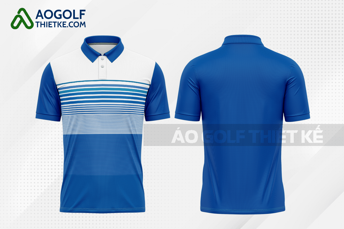 Mẫu đồng phục golf CLB văn hóa học màu xanh dương thiết kế GF123