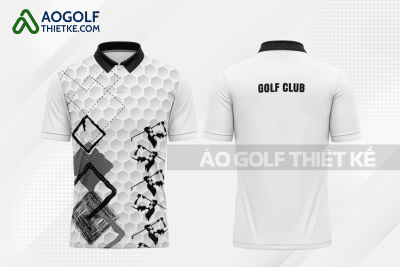 Mẫu áo chơi golf CLB kỹ thuật sinh học màu trắng thiết kế GF158