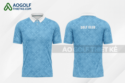 Mẫu áo chơi golf CLB sư phạm hóa học màu xanh da trời thiết kế GF188