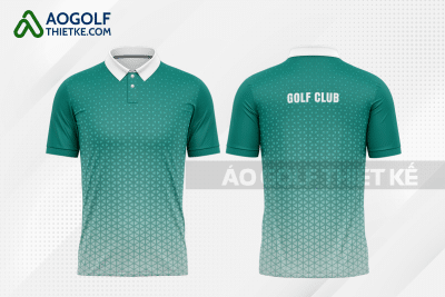 Mẫu áo đấu golf CLB sư phạm tiếng Pháp màu xanh ngọc thiết kế GF199