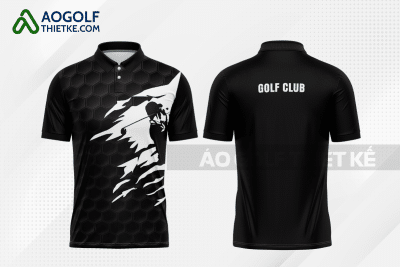 Mẫu áo đấu golf CLB xuất bản màu đen thiết kế GF154