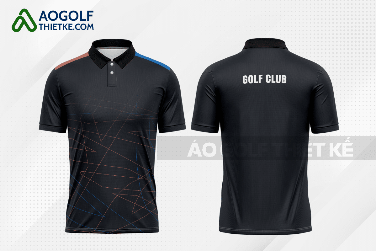 Mẫu áo giải golf CLB Ân Thi màu đen thiết kế GF271
