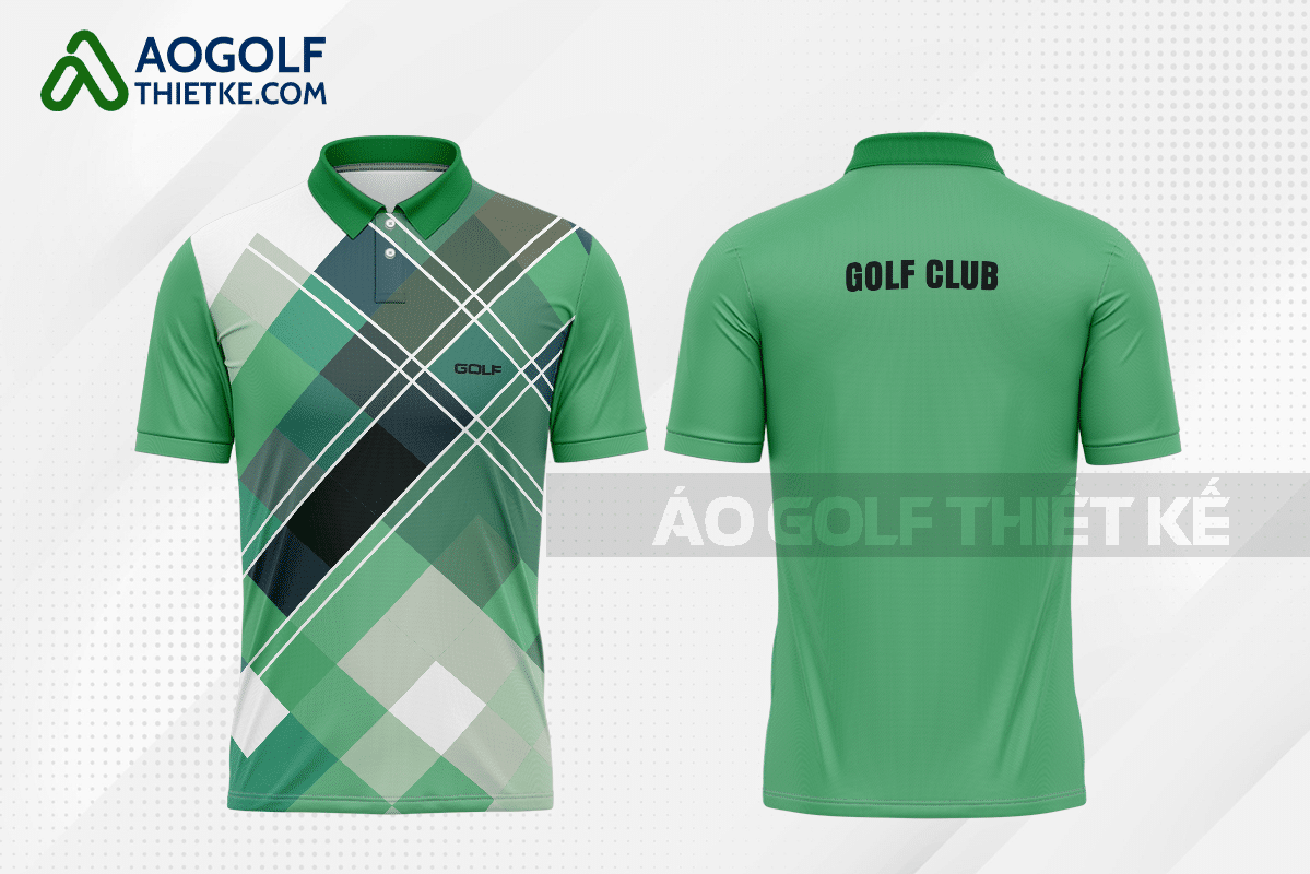 Mẫu áo giải golf CLB Huyện Đông Anh màu xanh lá thiết kế GF226