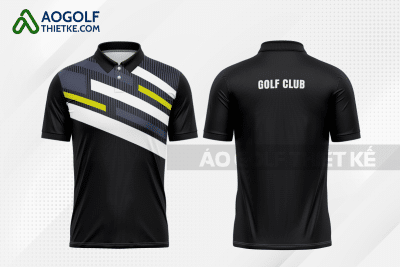 Mẫu áo giải golf CLB Quận 1 màu đen thiết kế GF241