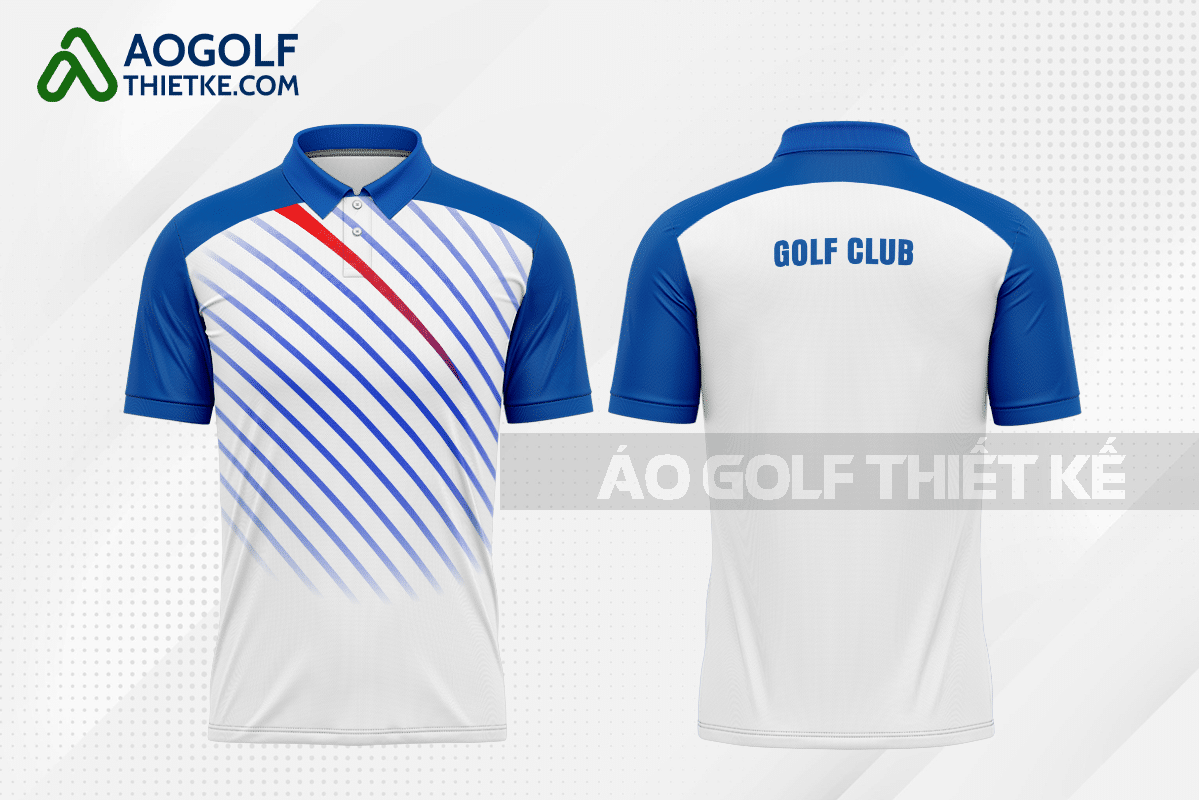 Mẫu áo giải golf CLB Quận Hoàn Kiếm màu xanh dương thiết kế GF211