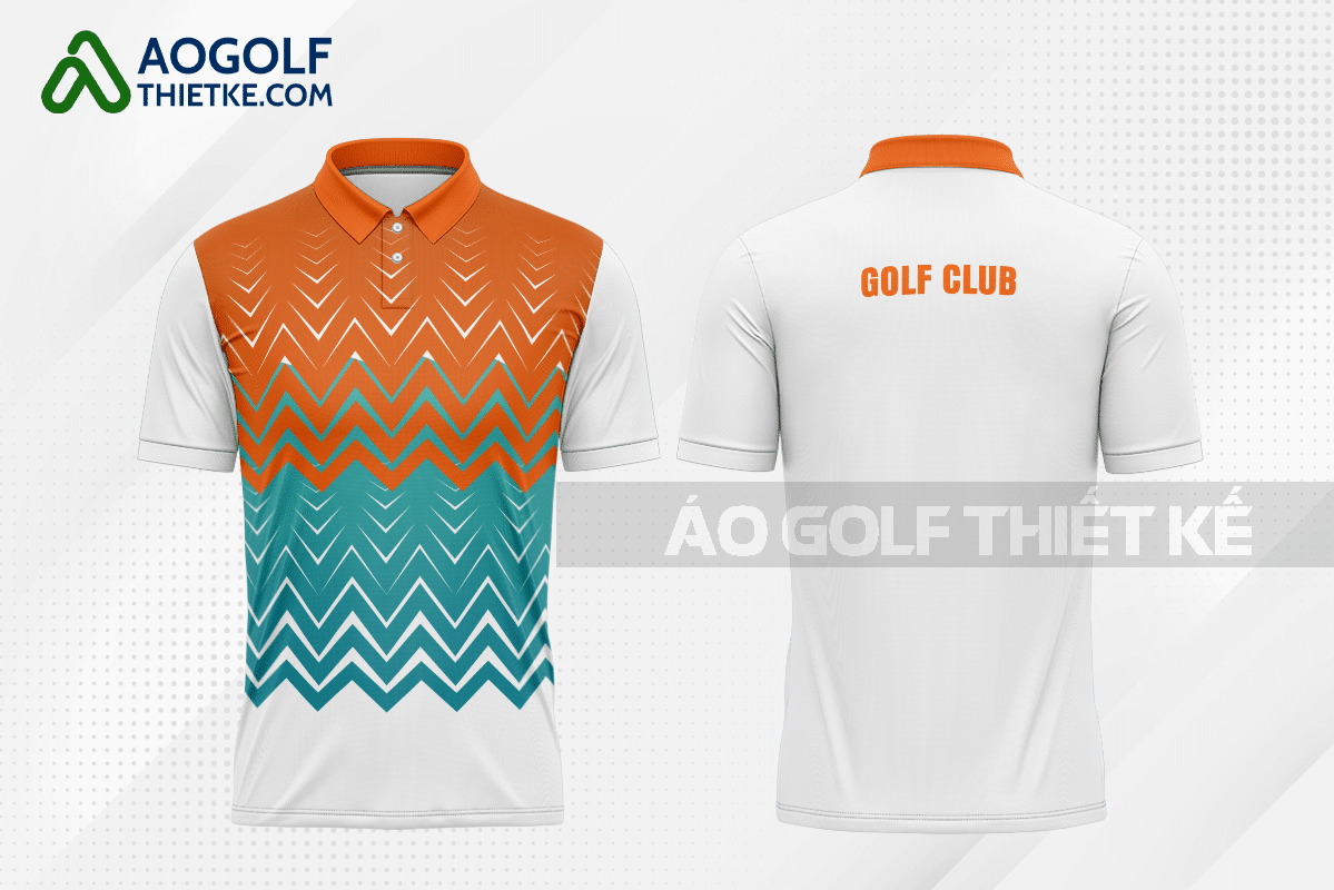 Mẫu áo giải golf CLB Quận Tân Phú màu cam thiết kế GF256