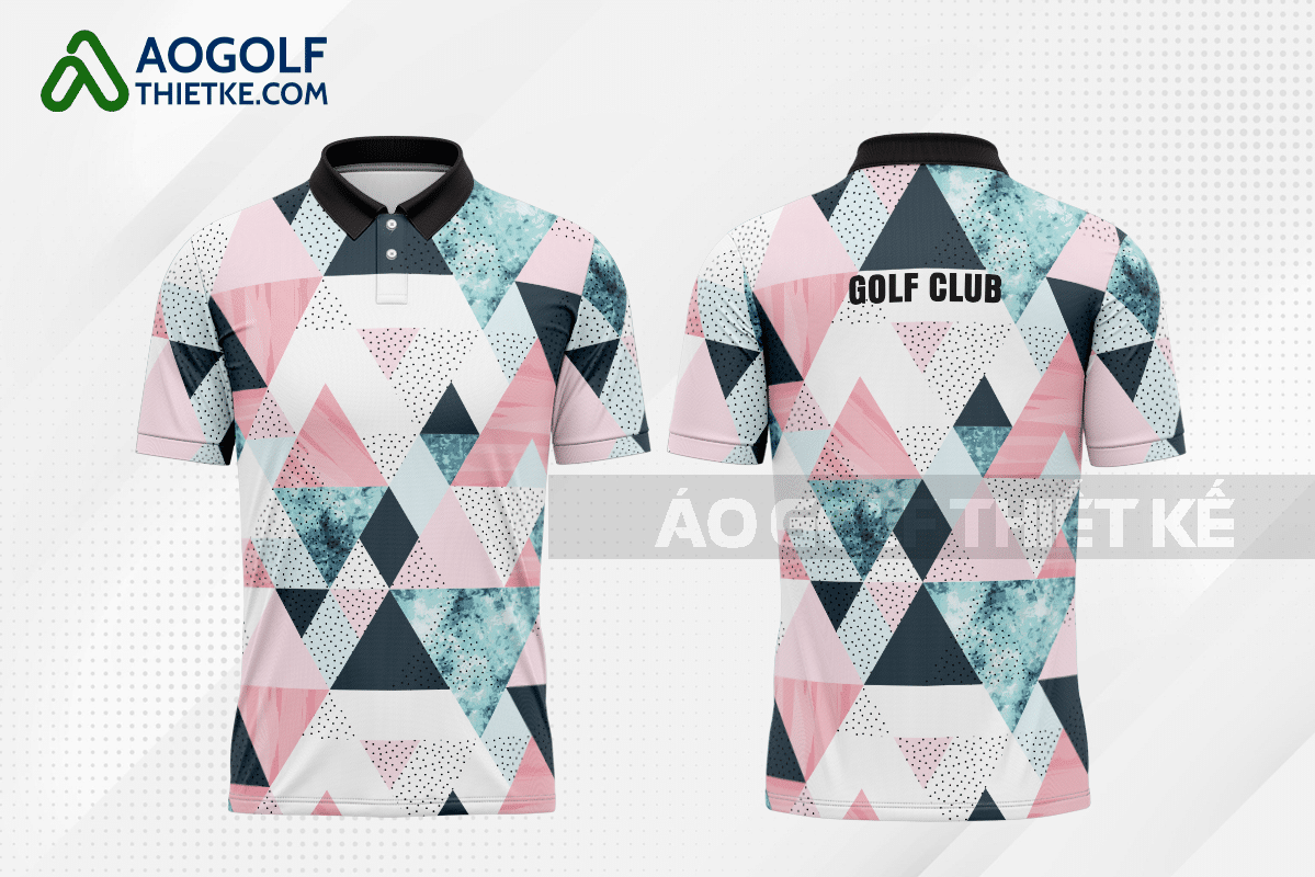Mẫu áo giải golf CLB giáo dục chính trị màu hồng thiết kế GF181
