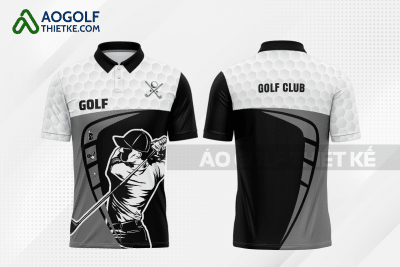 Mẫu áo giải golf CLB khí tượng học màu đen thiết kế GF166