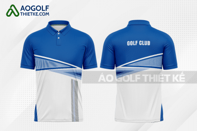 Mẫu áo giải golf CLB khoa học thư viện màu xanh dương thiết kế GF151