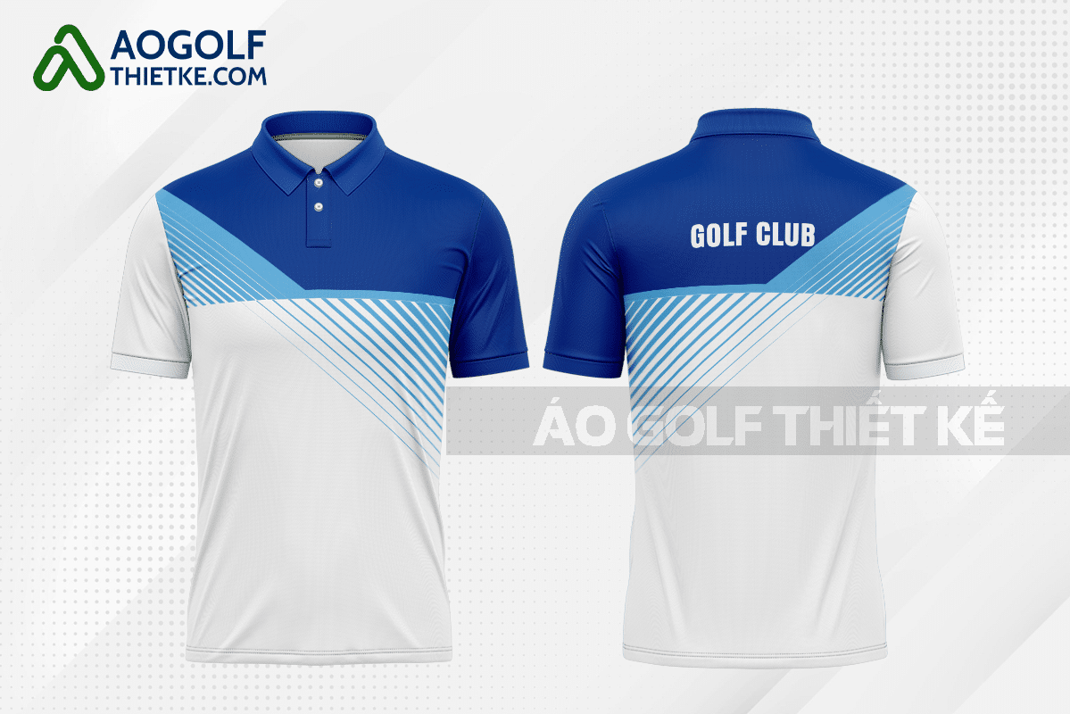 Mẫu áo giải golf CLB sư phạm âm nhạc màu xanh dương thiết kế GF196