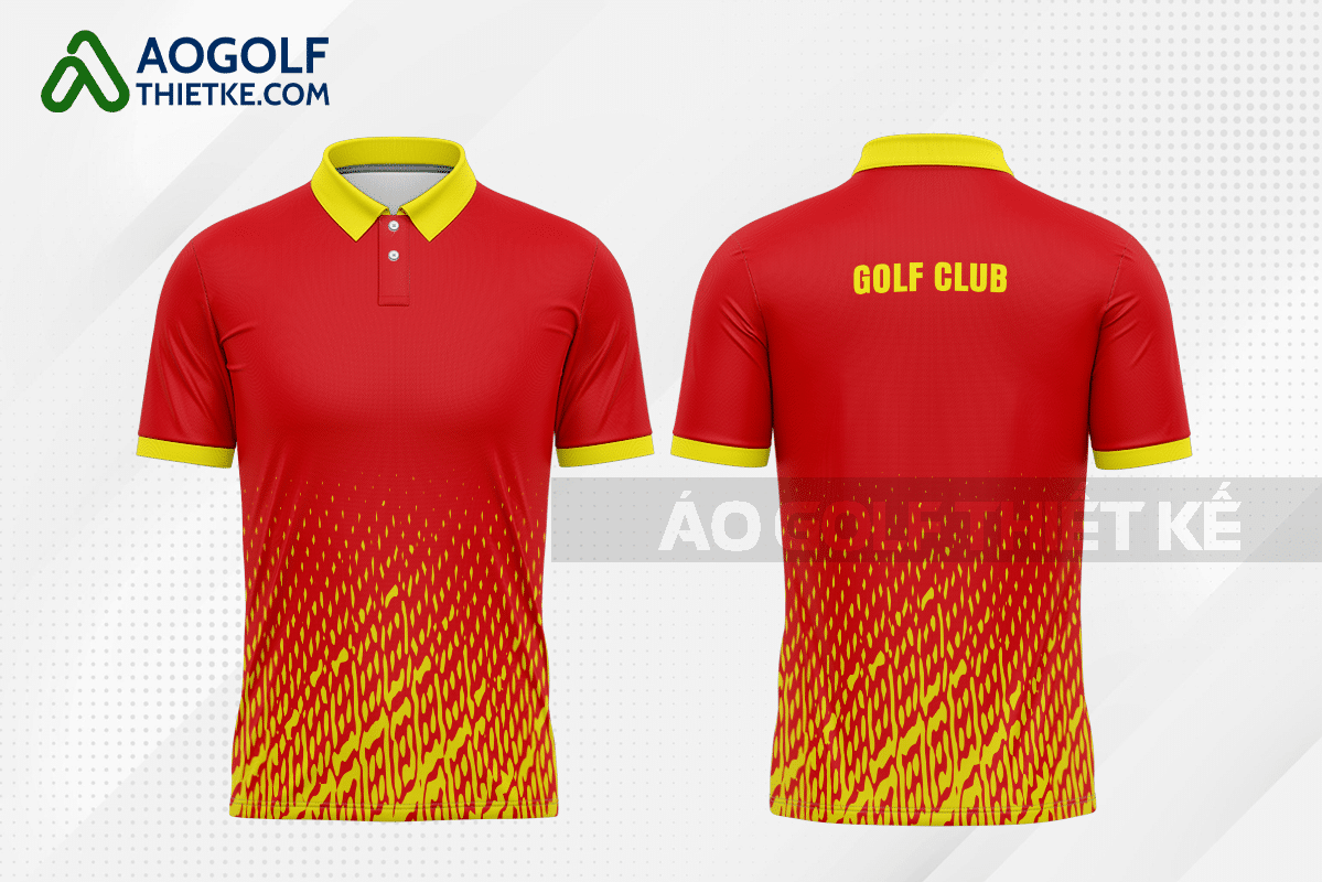 Mẫu áo golf CLB Bắc Kạn màu đỏ thiết kế GF287