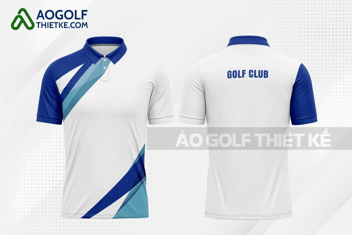 Mẫu áo golf CLB Huyện Bình Chánh màu xanh dương thiết kế GF257