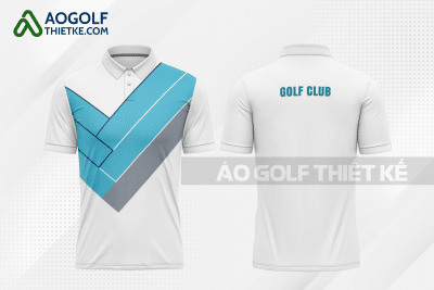 Mẫu áo golf CLB Huyện Gia Lâm màu trắng thiết kế GF227