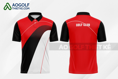 Mẫu áo golf CLB Quận Tây Hồ màu đỏ thiết kế GF212