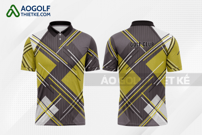 Mẫu áo golf CLB giáo dục thể chất màu vàng thiết kế GF182