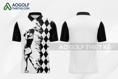 Mẫu áo golf CLB kinh tế màu đen thiết kế GF137