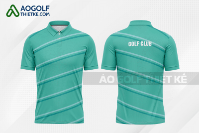 Mẫu áo golf CLB lưu trữ học màu xanh ngọc thiết kế GF152