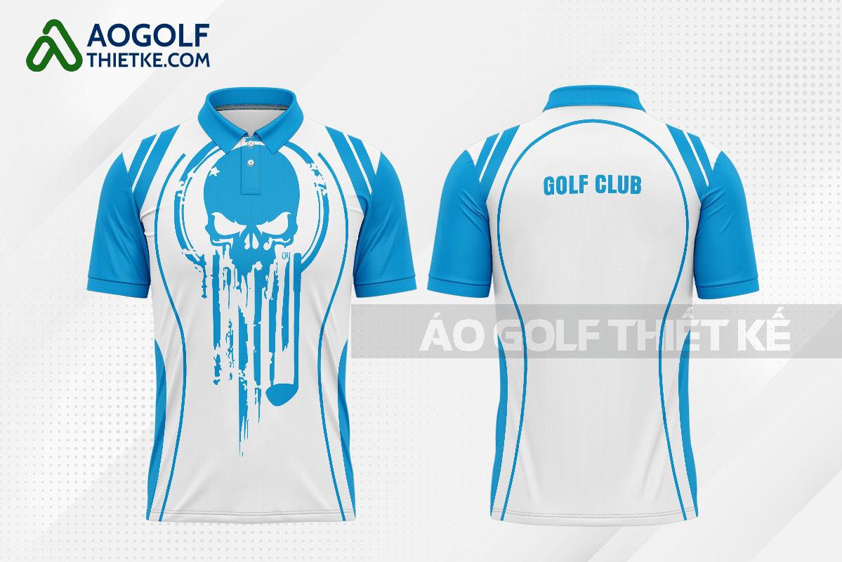 Mẫu áo golf CLB thủy văn học màu xanh da trời thiết kế GF167