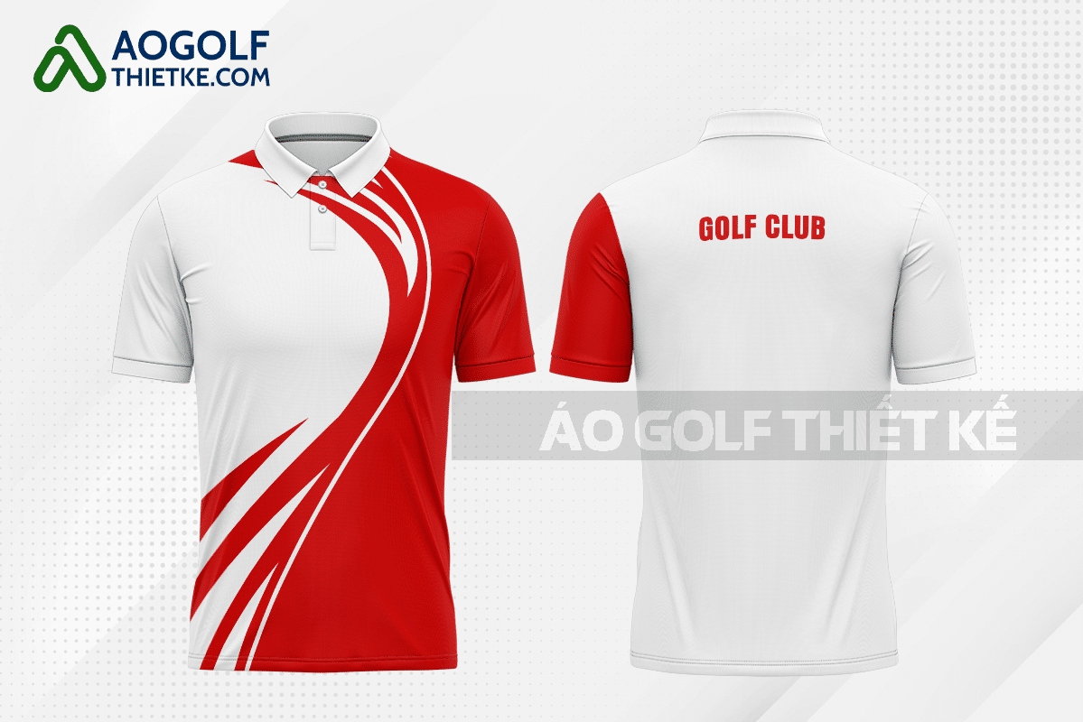 Mẫu áo golf có cổ CLB Bắc Sơn màu đỏ thiết kế GF292