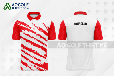 Mẫu áo golf có cổ CLB Huyện Phúc Thọ màu đỏ thiết kế GF232